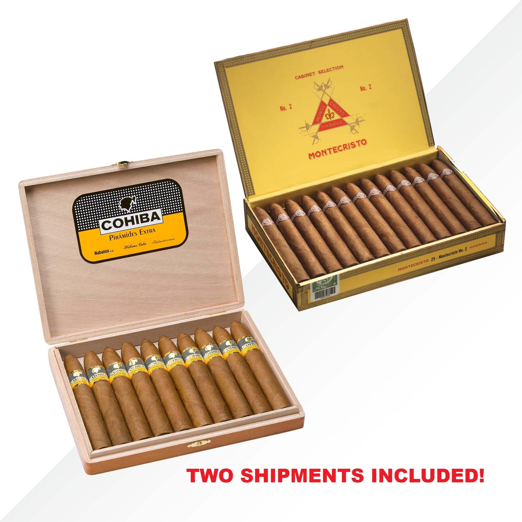 Cohiba Piramides Extra + Montecristo No.2 25pcs