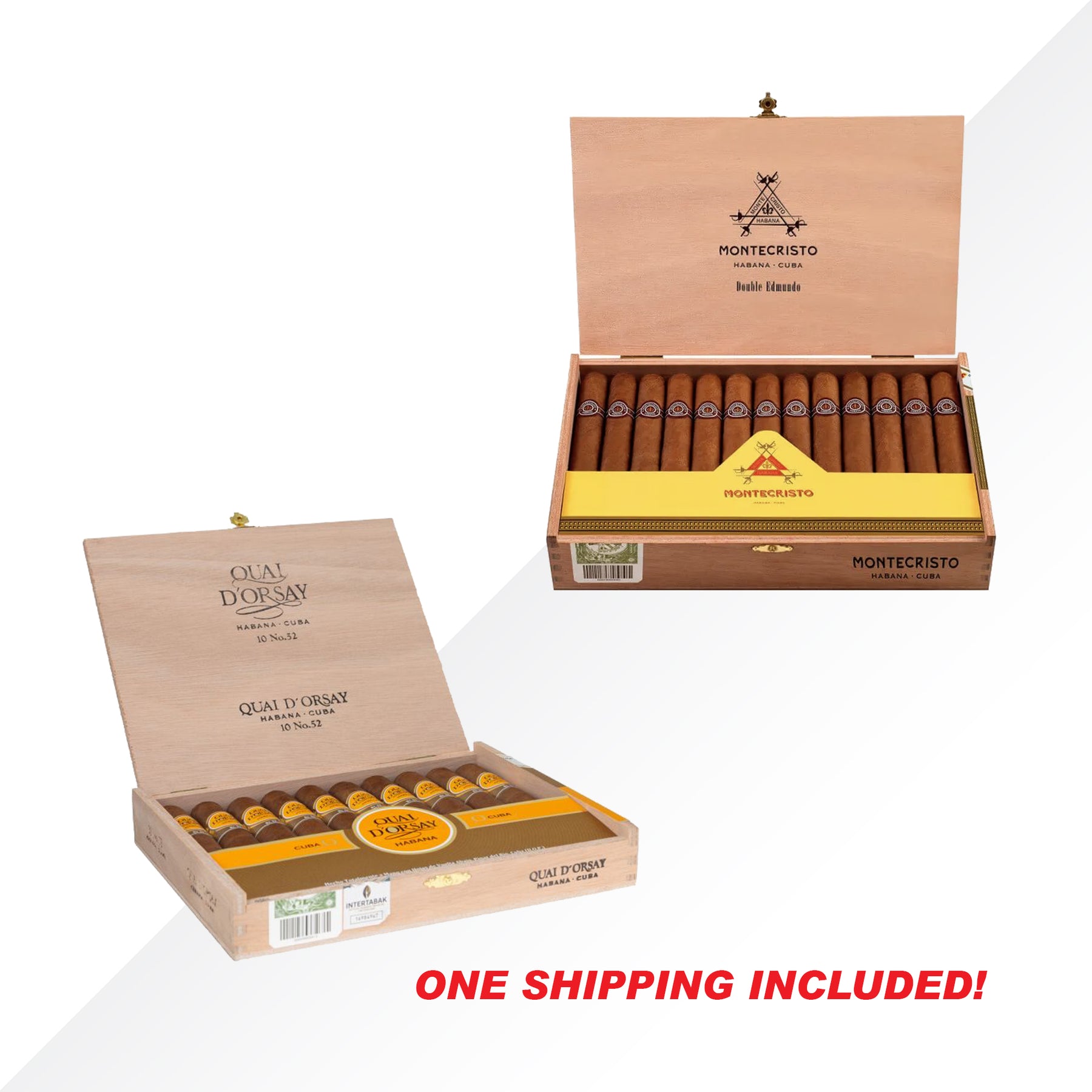 QUAI D'ORSAY No.52 10pcs + MONTECRISTO DOUBLE EDMUNDO 10pcs
