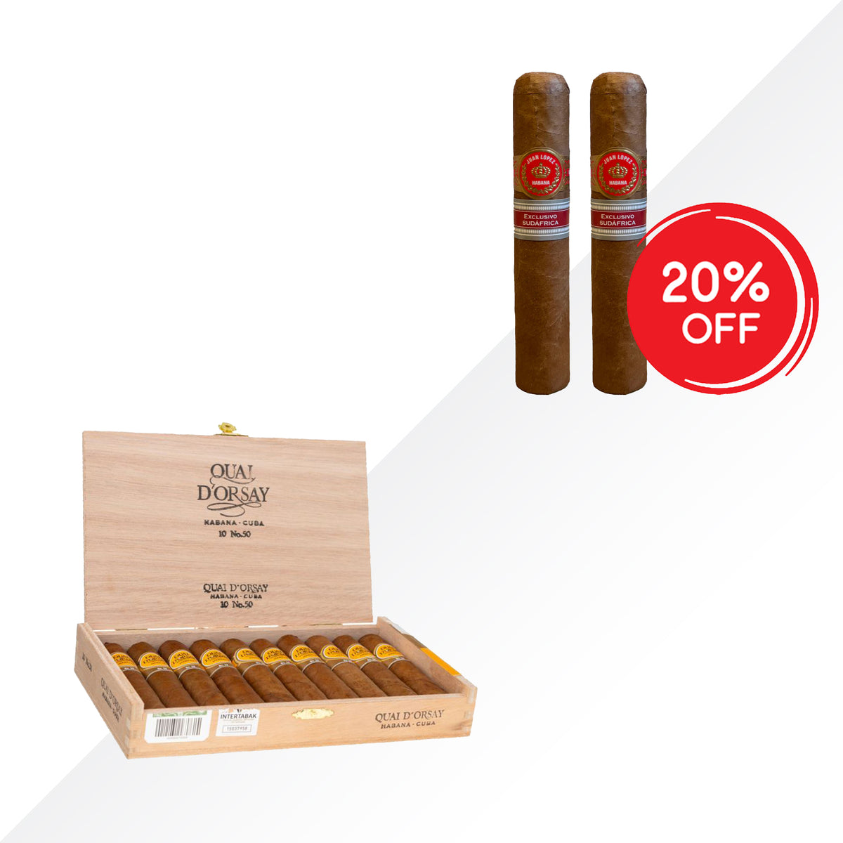 QUAI D'ORSAY No.50 10pcs + JUAN LOPEZ EXPEDITION RE SUDAFRICA 2pcs COMBO