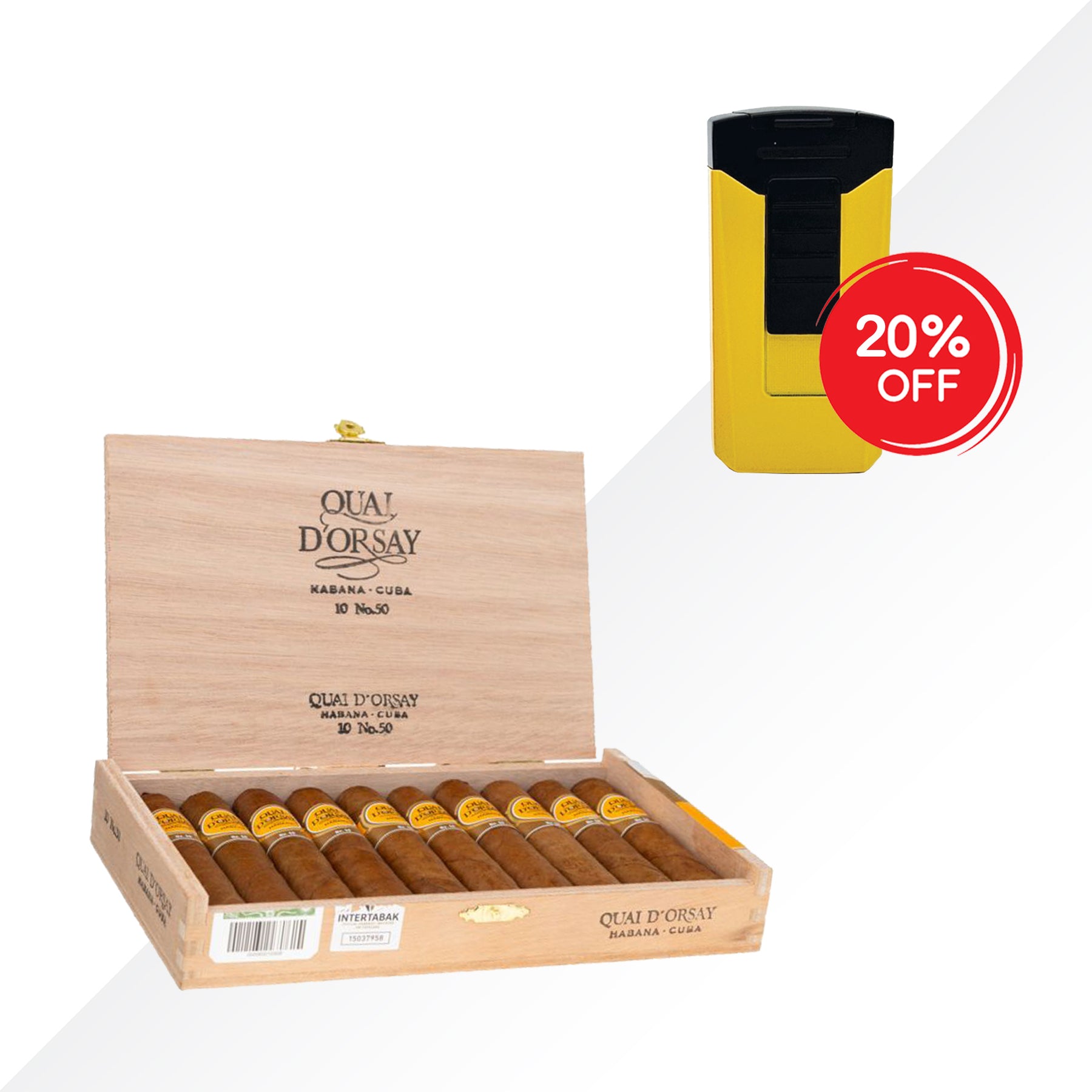 Quai D'Orsay No.50 10pcs + Mantis Fuegodoble lighter COMBO