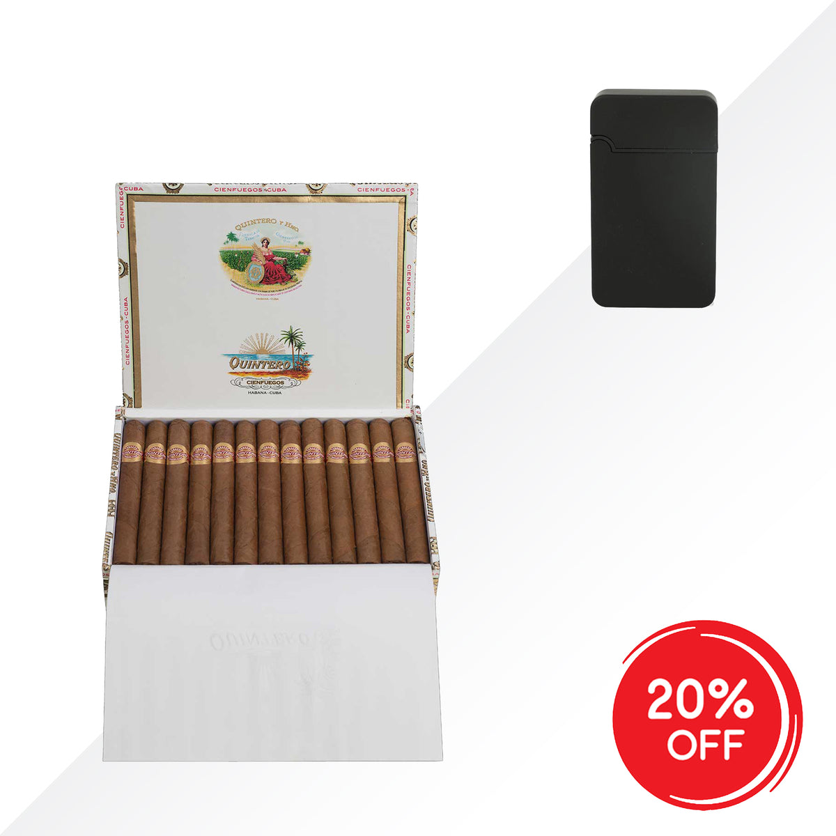 Quintero Panetelas + Happy Torch Lighter