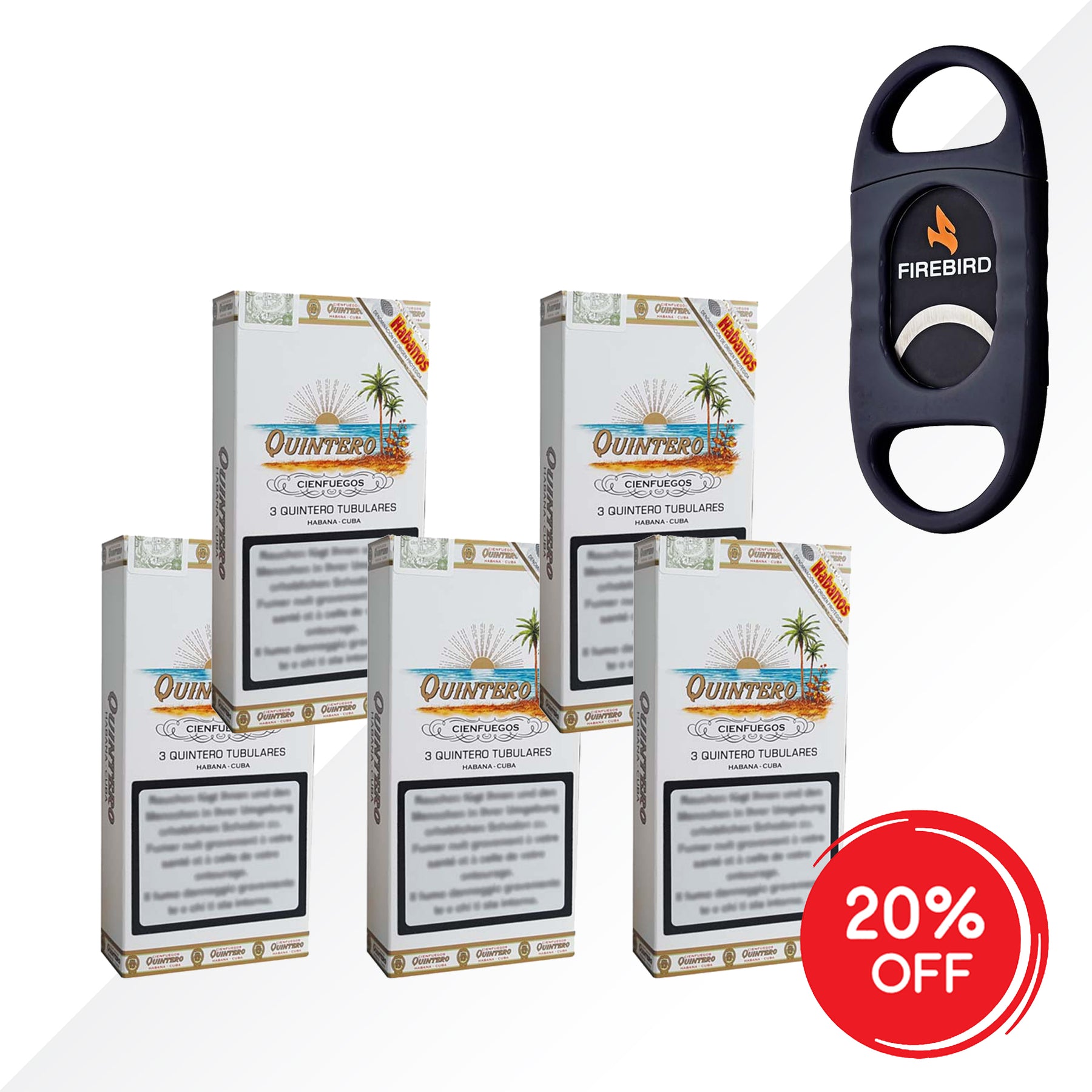 Quintero Tubulares AT 5x3pcs + Firebird Lighter