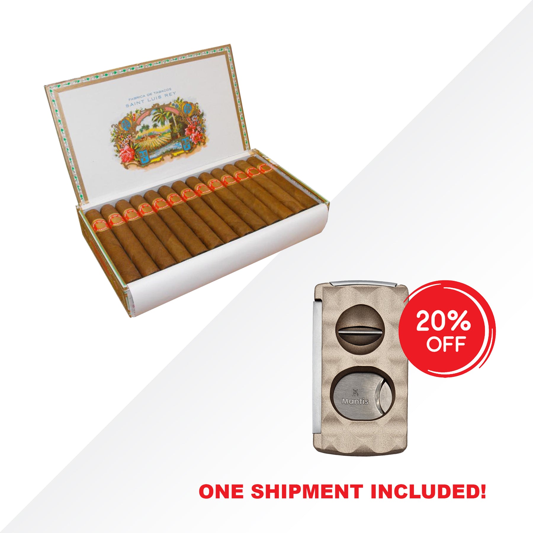 Saint Luis Rey Regios + Mantis Universal Cutter COMBO