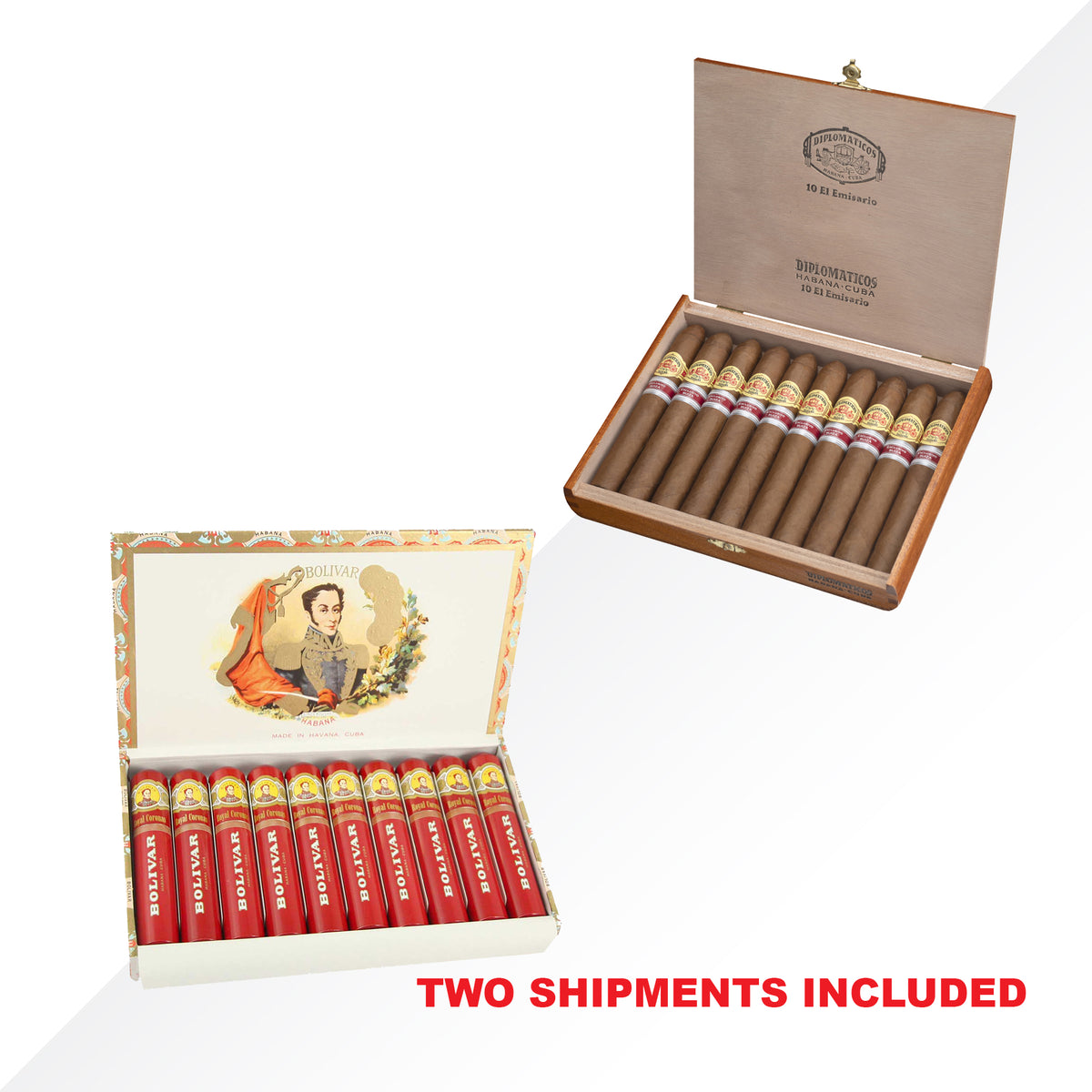 Bolivar Royal Coronas A/T 10pcs + Diplomaticos El Emisario 10pcs COMBO