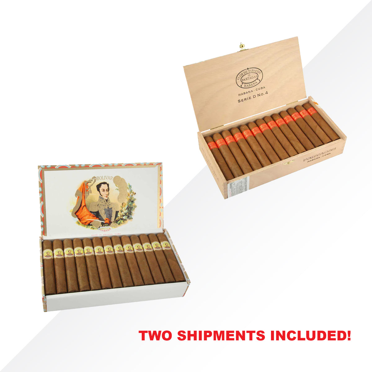 Bolivar Royal Coronas 25pcs + Partagas D No.4  25pcs COMBO