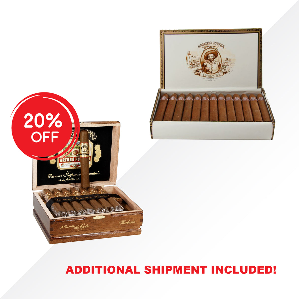 Sancho Panza Belicoso + A. Fuente Don Carlos Robusto COMBO
