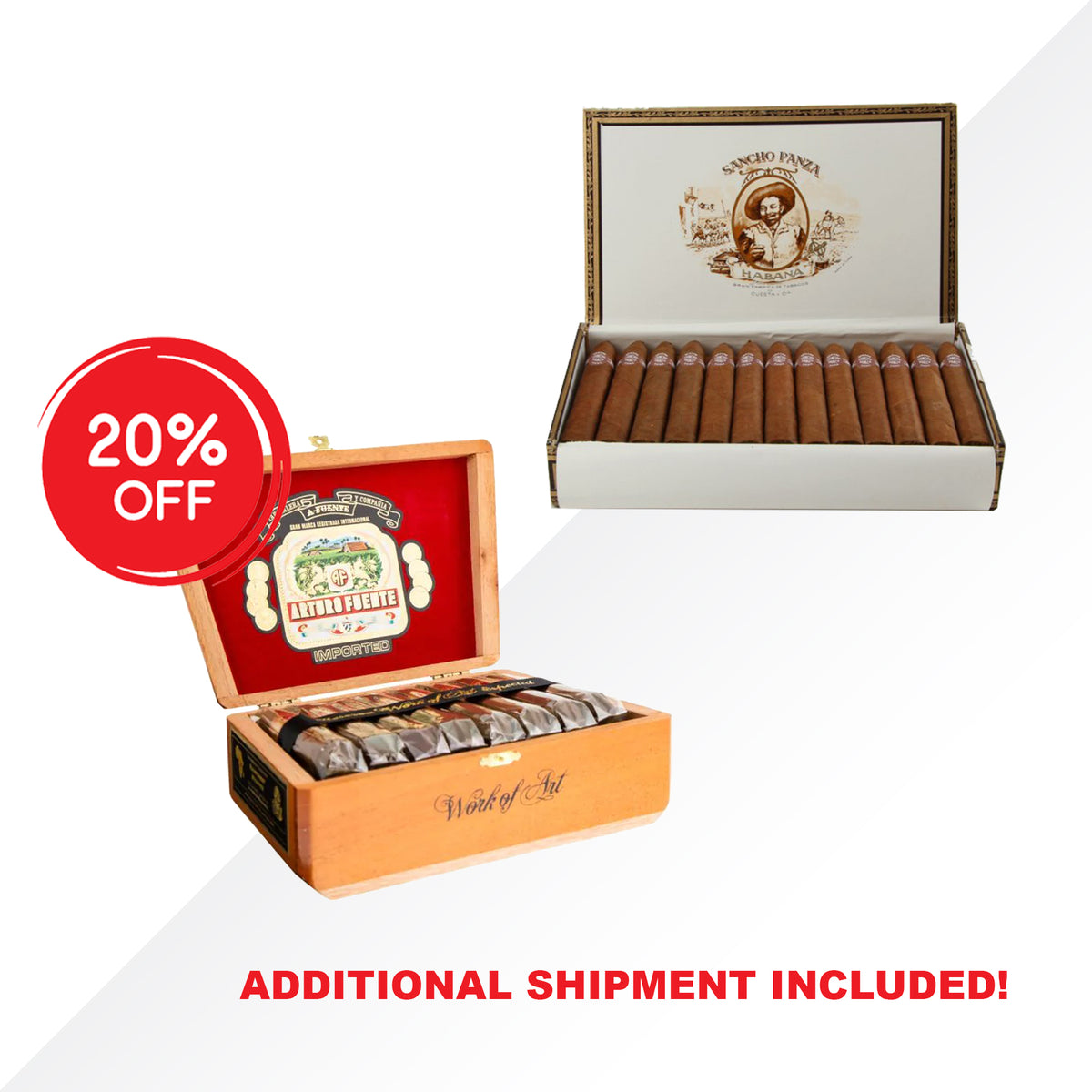 Sancho Panza Belicoso + A. Fuente Work of Art maduro COMBO